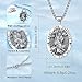 Vito San Judas Tadeo Necklace for Women Men, 925 Sterling Silver Saint Jude Thaddeus Pendant San Juditas Tadeo Medal St Jude Protection Amulet Jewelry Gift, 24