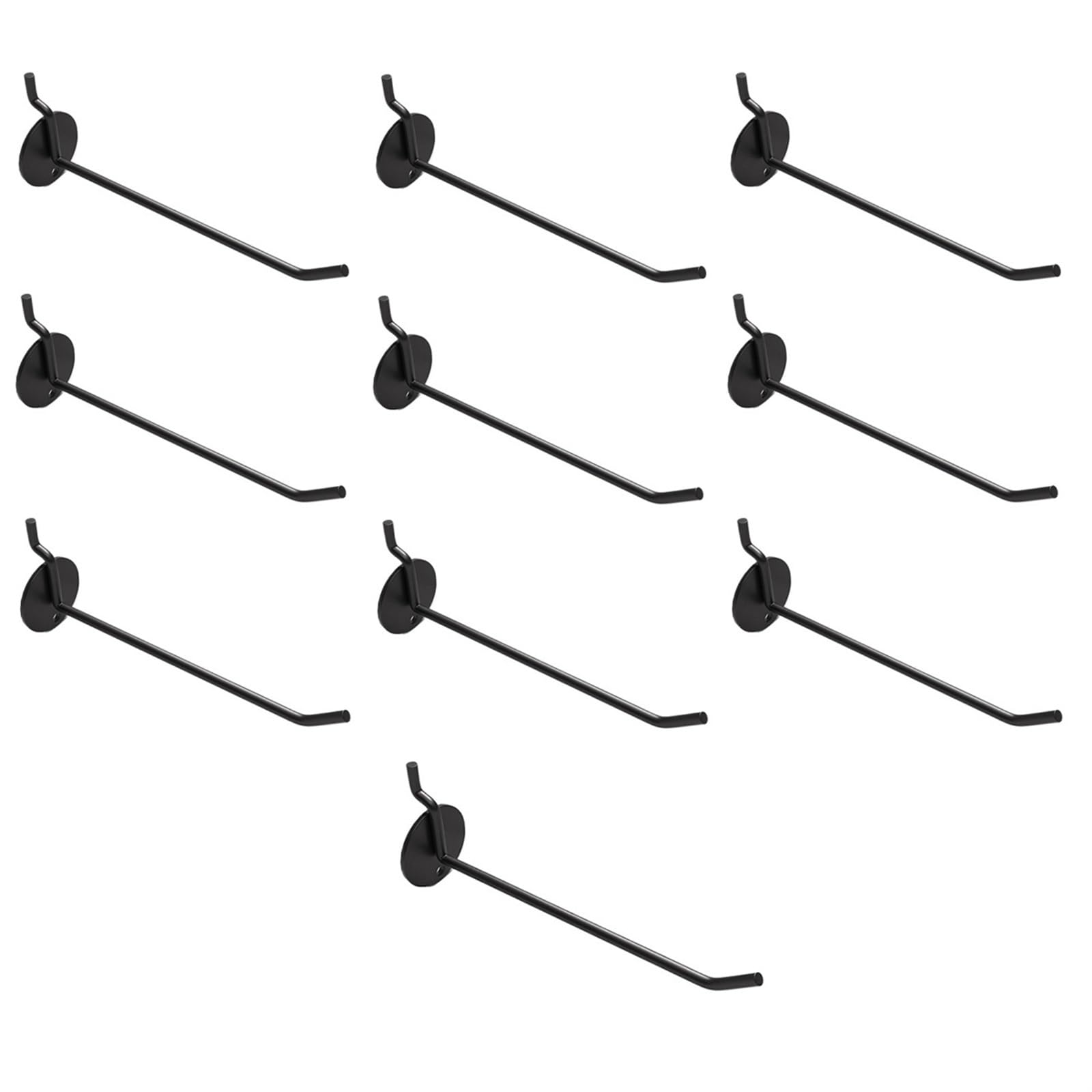 Wall panel hooks, 10pcs Heavy Duty Hooks Pegboard Pegs Stainless Steel Commodity Display Hook Metal Hangers Shelf Pegs Peg Hooks for Sup ermarket Shelf Hook(15cm/5.9in)