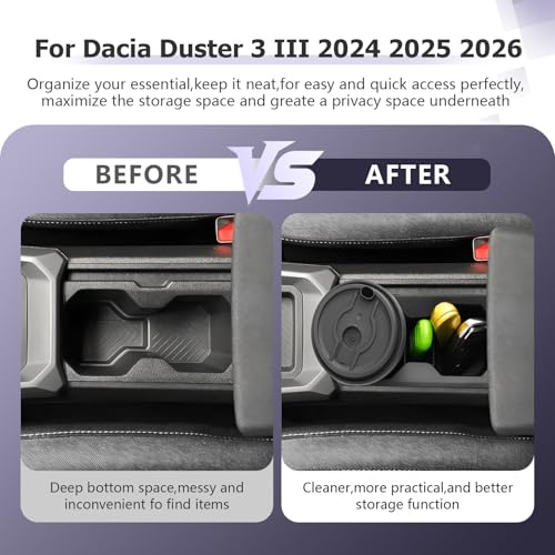 Porte-gobelet Dacia Duster 3 2024-2026 console centrale LUWU