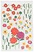 Now Designs Floursack Kitchen Towels Quick Dry Cotton Hand Towel Set, 3 Count, Flowers of The Month, 20 x 30 in