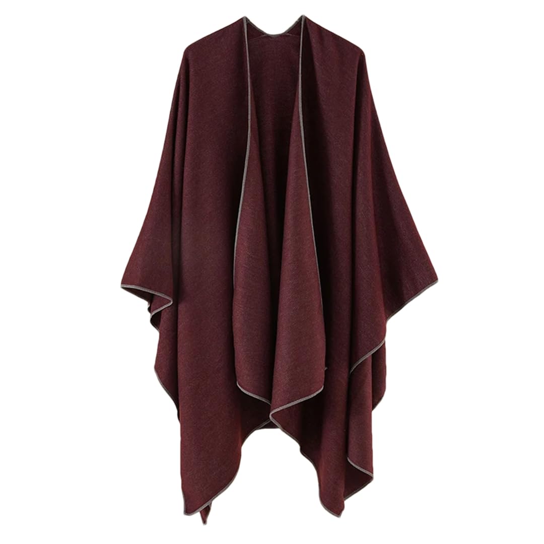 Disimlarl Sciarpa semplice da donna, poncho, scialli, scialli, cardigan casual
