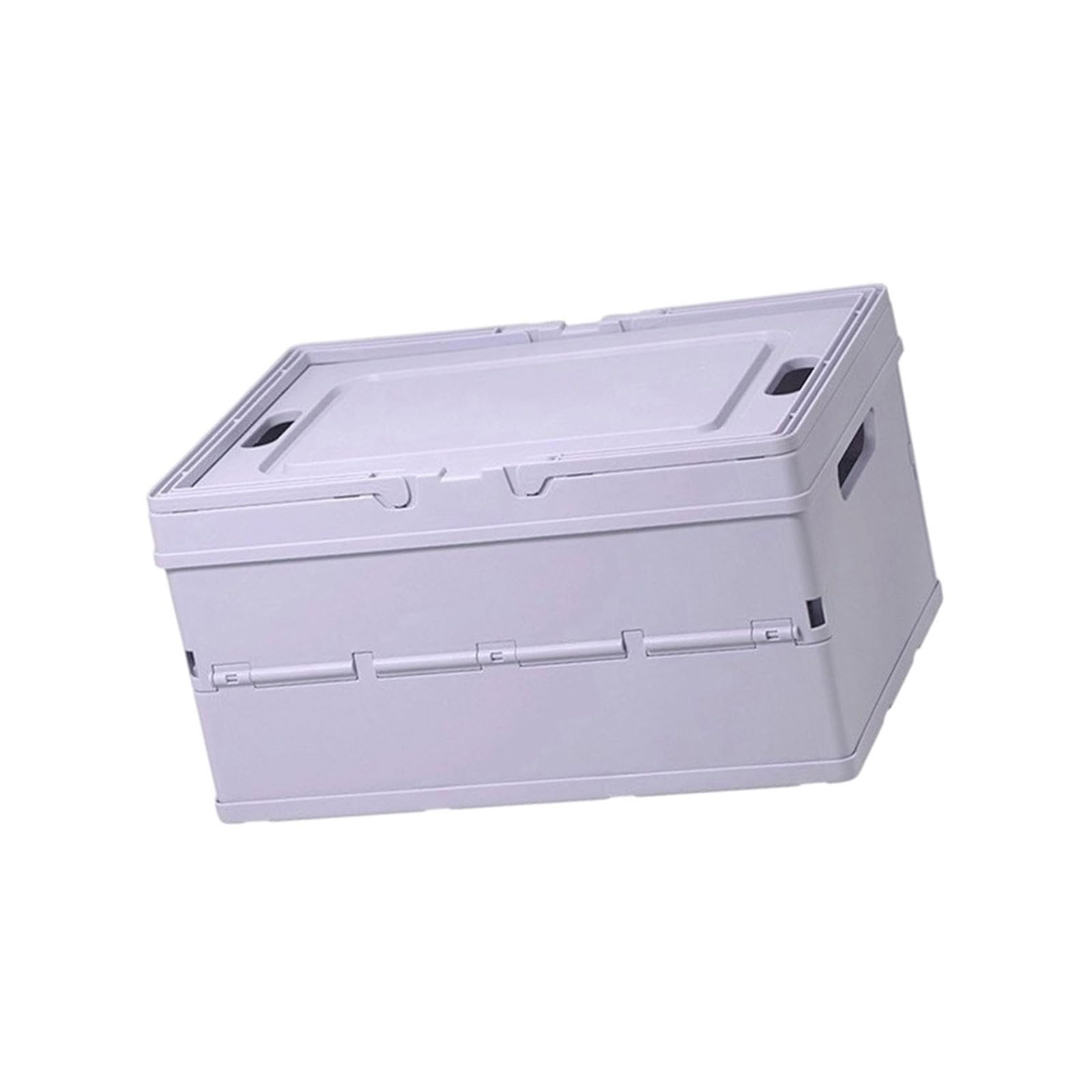 Shntig Purple Lidded Storage Box, Folding Bin With Side Handle Openings For Closet Shelf And Home Storage Indoors Folding Box Closet Organizer Bin Shelf Lidded Organizer Home Flat Side