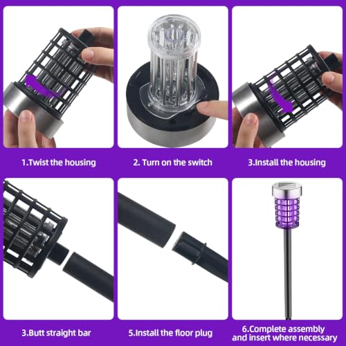Image of 2026 Bug Zapper Solar Mosquito Zapper Outdoor 4PCS