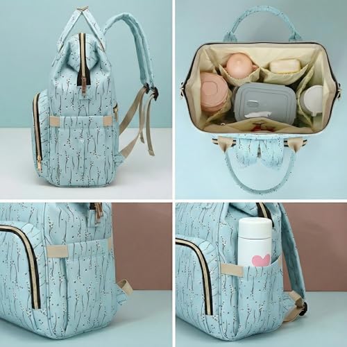 Image of ShopyVid Babies Diaper Bag for Mothers | Maternity Bag for Travel | New Born Baby Diaper Bag for Mother, Multi Compartments, Insulated Bottle Pockets (Waterproof, 17 litres)