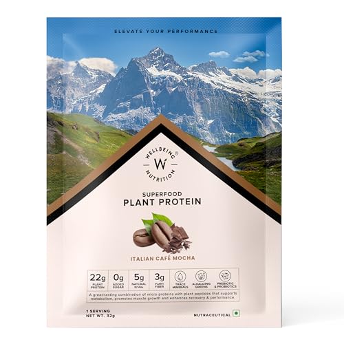 Wellbeing Nutrition Organic Vegan Plant Protein Isolate | 22g Protein, 5g BCAA, 3B CFU Probiotics, Enzymes, 3g Fiber, 5 Alkalizing Greens | NO Bloating, Easy to Digest| Belgian Dark Chocolate, 500gm product image 11