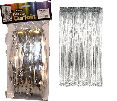 Silver Fringe Foil Curtain Decoration - 36