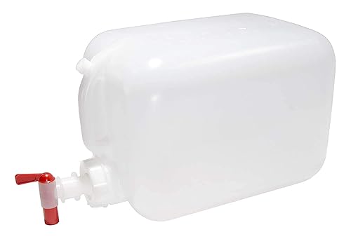 North Mountain Supply Hedpak/Carboy de plástico ventilado de 5 galones - Con tapa y grifo