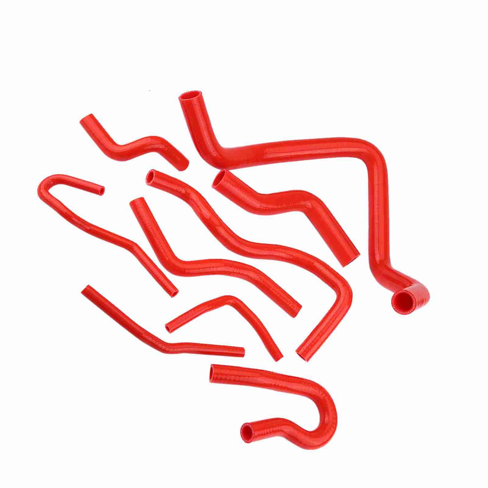 Generic Kit Tubo Flessibile in Silicone da 9 Pezzi Stabilità Fisiologica Resistente All'acqua per D15 D16 SOHC EG/EK 1992-2000 (rosso)