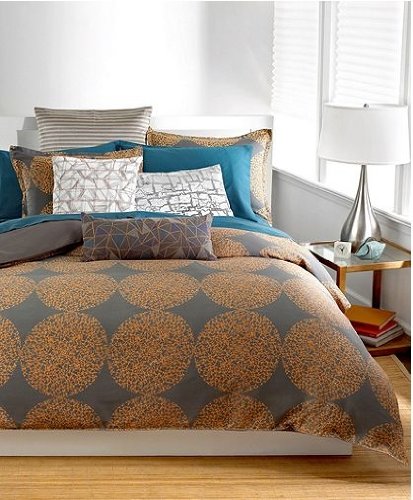 Bar lll Graffiti Dot Collection Quilted Eurosham Grey Multicolored