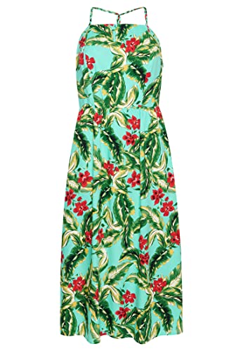 Superdry Womens Vintage CAMI Maxi Dress Lässiges Kleid, Mint Indo Leaf, S