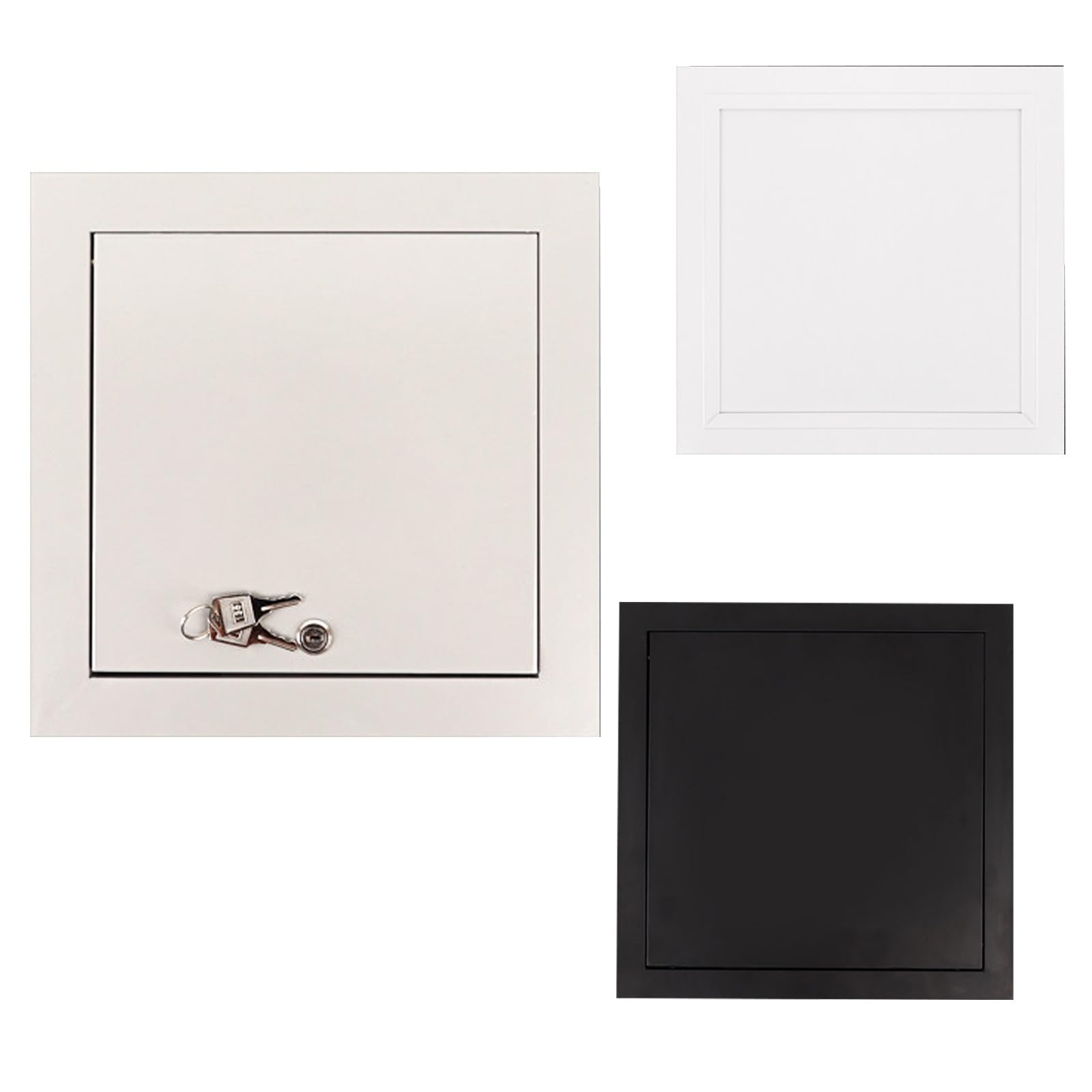 Multifuncional, placa de yeso de metal blanco integrada, techo, pared, ático, acceso a paneles de yeso, superficie de pintura para mezcla sin costuras (gris, 25 x 45 cm