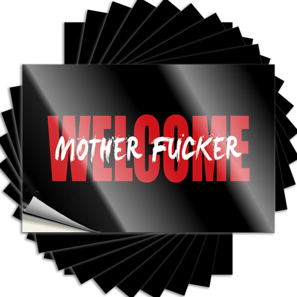 Decals Helmet Fluffy Welcome Mother Fucker for Tiki - Roll Easy Peel Removable(12X18CM)