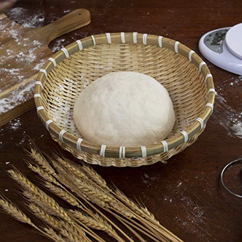 Made Terra Wicker Wire Fruit Basket Round Storage Basket for Bread Fruit Snacks Candy Households Items, Rustic Decorative Woven Fruit Bowl Dining Table Kitchen Countertop - Thumbnail 7