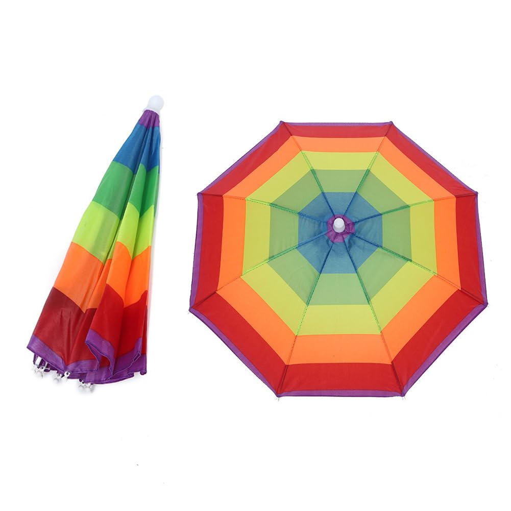 Cerioll Paraguas De Cabeza Anti-UV Gorra Plegable Protección Solar para Pesca Camping Jardinería