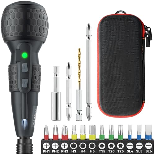 Yacooda 電動ドライバー 小型 強力 【16点ビット付き 収納ケース付き】...