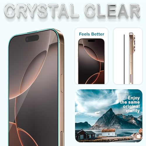 Image of ArmourPro Military-Grade Tempered Glass for iPhone 17 Pro Max - 9H Anti Scratch, Edge-to-Edge Coverage, HD Clarity, Smooth Touch, Case Friendly, Easy Installation Kit with Cable Protector