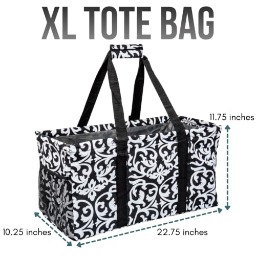 Image of Extra Large Utility Tote Bag - Oversized Collapsible Pool Beach Canvas Basket