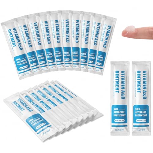 50 Pack Tattoo Aftercare Ointment with Vitamin A & D - Scar Repair & Intense Moisturizing Cream for Tattoo Healing & Skin Recovery - Professional Use for Artists Studios