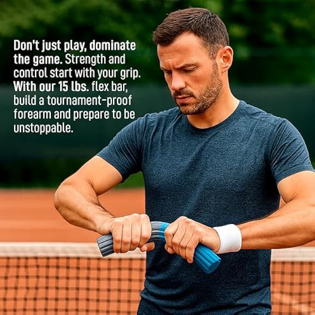 Flex bars for Physical Therapy ¨C Wrist Strengthener & Finger Trainer for Tennis Elbow Relief ¨C 3 Silicone Bars with Bag