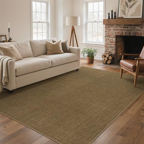 GENIMO Faux Jute Indoor Outdoor Runner Rug Washable Non Slip Patio Garden Rug Quick Dry Breathable Synthetic Jute Look Soft Anti Fatigue Kids & Pet Friendly 160x230CM