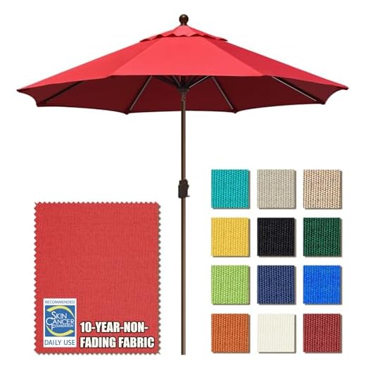 Best patio umbrella made in usa EliteShade 9Ft Fade-Resistant Patio Umbrella