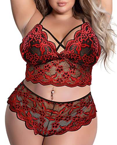 EVELUST Sexy Dessous Set für Frauen Große Größen Reizwäsche Damen...