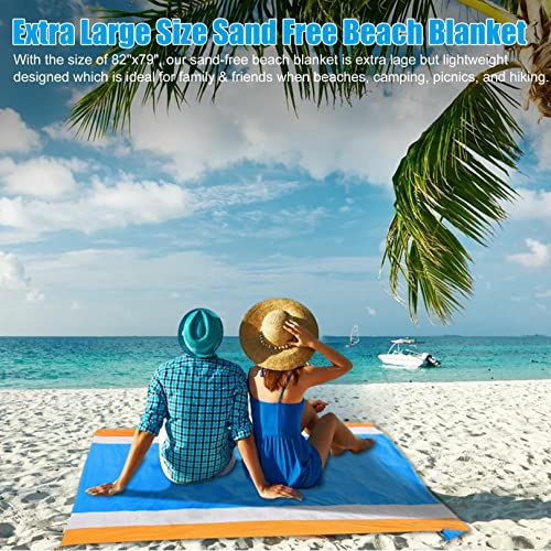 Fahxnvb Beach Blanket Waterproofs And Sandproof, 59X57 Inch Large Oversized Sand Mat Picnic Mats For Outdoor Vacation Travel Camping Hiking, Compact Sand Free Foldable Picnic Beach Towel #TOP4