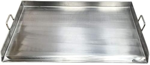 Plancha de parrilla superior plana de acero inoxidable resistente de 32 pulgadas para quemador doble