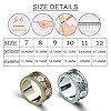 Bague Anneau Rotatif Filles, Bague Anti Stress Femme Acier Inoxydable, Fidget Fing Anxiety Spinner Ring avec Coffret Cadeau pour Homme, Soulagement du Stress #5