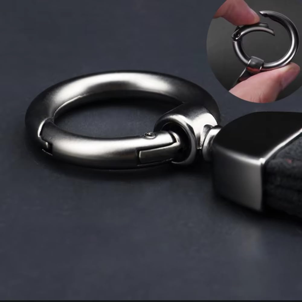 SDYAYFGE Portachiavi Auto In Pelle E Lega Di Zinco Per Audi Q5 – Multifunzione, Leggero E Resistente, Regalo Originale Per Lui E Lei