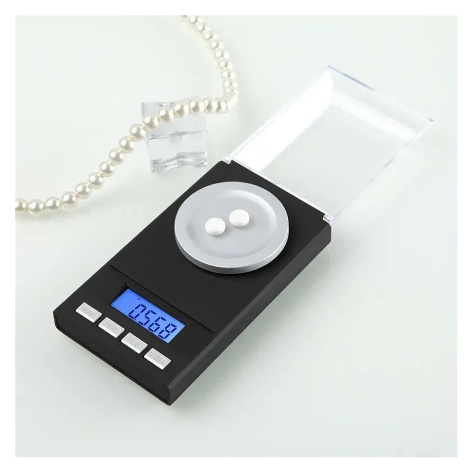 Digital Scales, Electronic Balance Scale Kitchen Weighing Powder Milligrams Diamond Carat Jewelry Gold Portable(10g-0.001g)