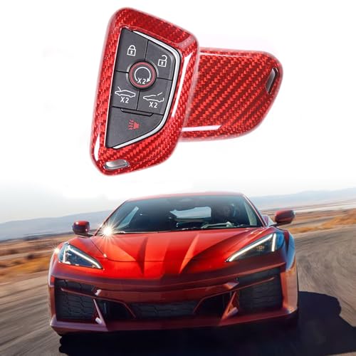 Coque clé carbone véritable sèche Corvette C8 protection intégrale