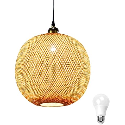 Elegant Handmade Bamboo Pendant Light Southeast Asian Style Lantern Chandelier Ceiling Lamp Ceiling Lighting for Restaurant, Living Room, Bar Counter Cover