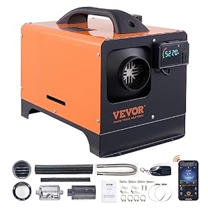 VEVOR Luft Dieselheizung Standheizung 12 V 5 kW, Luftheizung Air Diesel Diesel Standheizung Lufterhitzer, 0, 16–0, 52 L/Std. Dieselheizung mit LCD-Display & 10 m Fernbedienung & Bluetooth-APP Steuerung