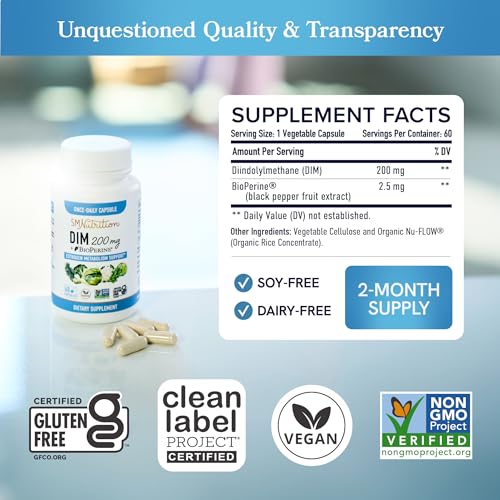 Smnutrition DIM Supplement 200 Mg | Estrogen Balance thumb #5
