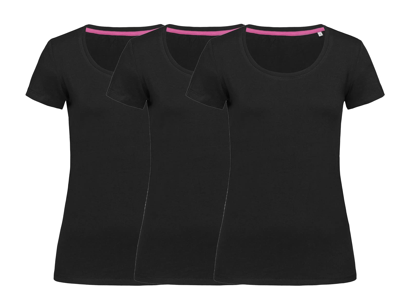 COOZO Dames Lot De 3 T-Shirts Uni Au Quotidien