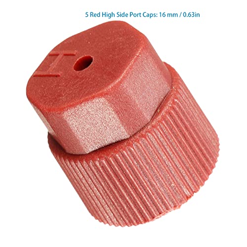 10Pcs/Set R134A Cap A/C Cap 13Mm & 16Mm Air Conditioning Service Ac System Charging Port Caps Low Side And High Side (5 Red High & 5 Blue Low) #TOP5