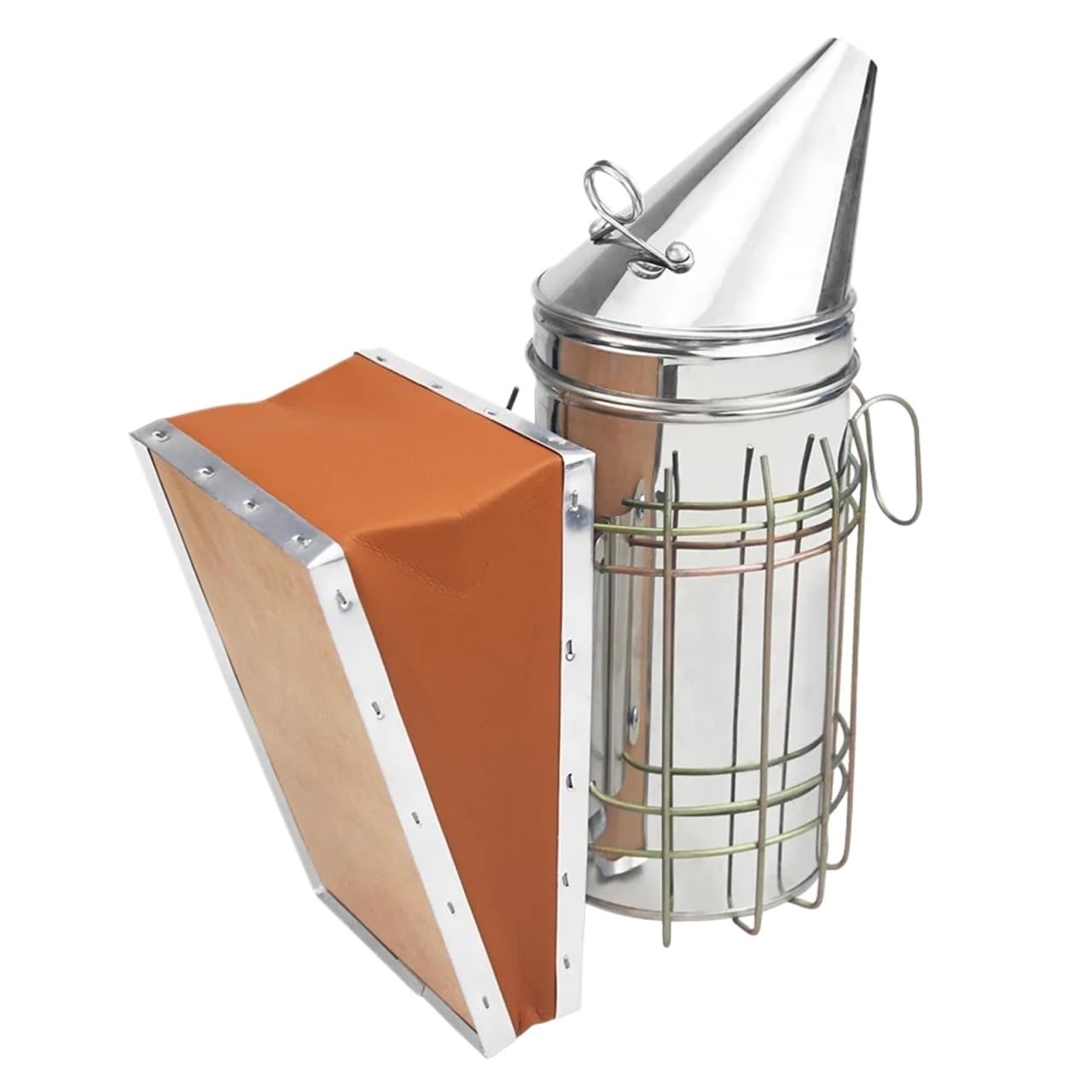Dcdcd One Color Beekeeping Set, Smoke Sprayer, Stainless Steel Wooden Handle, Spleen Lifting Clip, Scraper, Honey Cutting Fork, Bee Tool