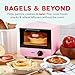 Dash Mini Toaster Oven - Sleek & Stylish - For Creative Homemade Treats - Compact, Space-Saving Design - adjustable temperature dial - Removable Baking Tray - Pink