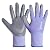 ANDANDA 1 Pairs Work Gloves, Smart Touch, 17D Comfort Stretch Fit, Nitrile Coated Work Gloves with Grip, Seamless Knit Nylon Work Gloves Men Suitable for General Work,Purple(M)