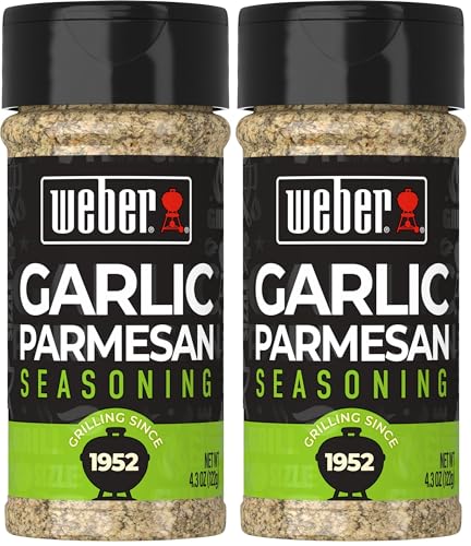 Weber Garlic Parmesan Seasoning, 4.3 Ounce Shaker (Pack of 12)