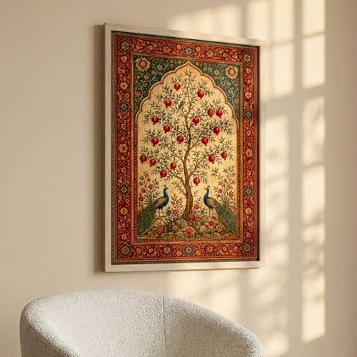 Image of kotart Decorative Traditional Wall Art Home Decor Madhubani Painting poster With Frame For Living Room Bed Room Hotel Wall Decor Digital Reprint (13X17 inch)