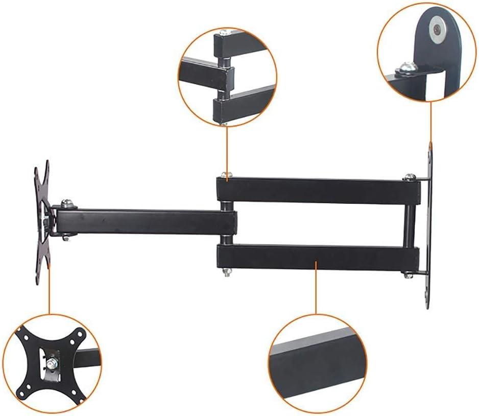 Table Top Tv Rack Stand Wall Bracket Aluminum Alloy Wall-Mounted Stand/for 12 to 24 LED, LCD TV Mount Stands TV Rack (A A)