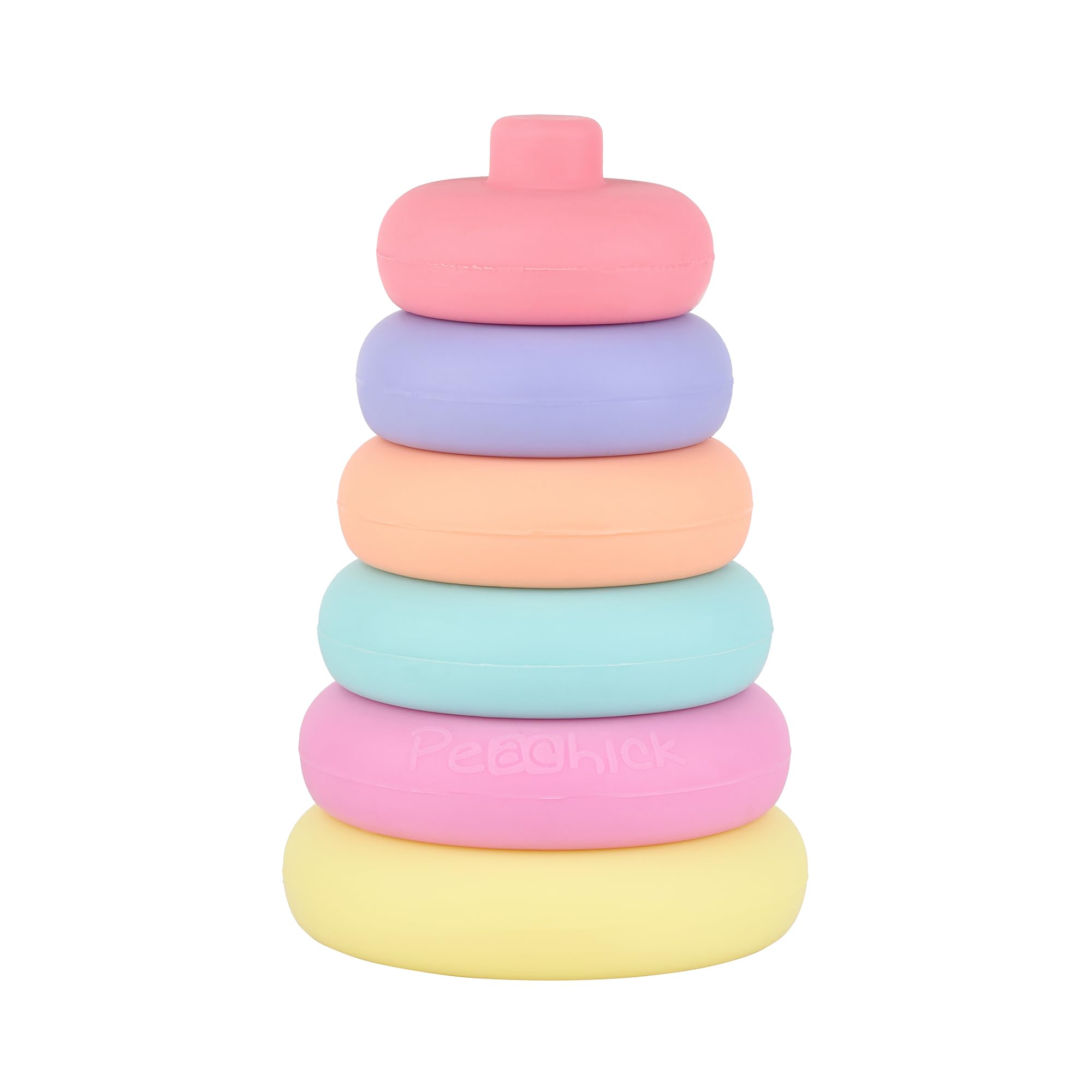 Toys Silicone Stacker for Baby 6 Pcs Soft Building Rings Stacker & Teether for 6+ Months for Toddlers/Newborns, Educational Learning Stacking Tower, Best Gift for 6+ Months Baby