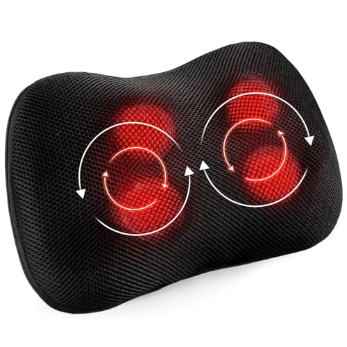 Cojín de Masaje Shiatsu Masajeador de Cuello, Hombros y Espalda, Función de Calefacción, Eléctrico Masajeador de Amasado de Tejido Giratorio 3D para Cintura, Hogar y Oficina Cojín de Masaje Shiatsu Masajeador de Cuello, Hombros y Espalda, Función de Calefacción, Eléctrico Masajeador de Amasado de Tejido Giratorio 3D para Cintura, Hogar y Oficina