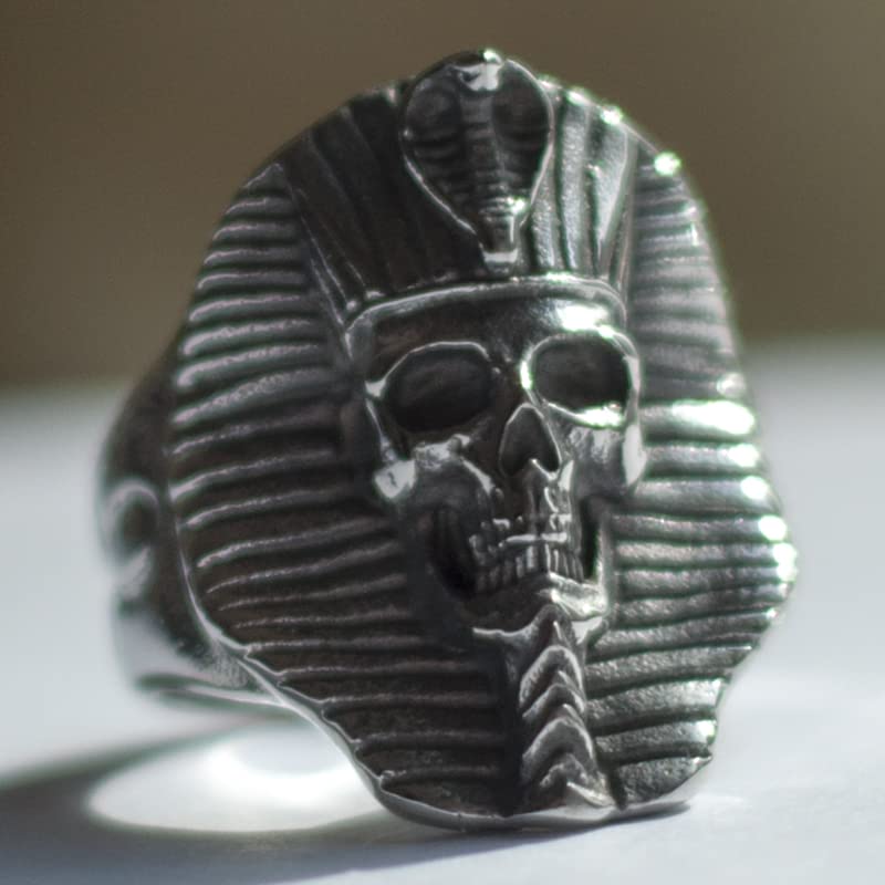 Image of Death Skull Ring for Men Stainless Steel Jewelry Biker Rings Scary Death Ring Skull for Gifts