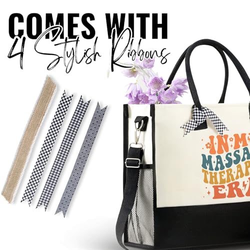 Bolso Tote de Lona para Mujer con Cierre Superior miniatura 7