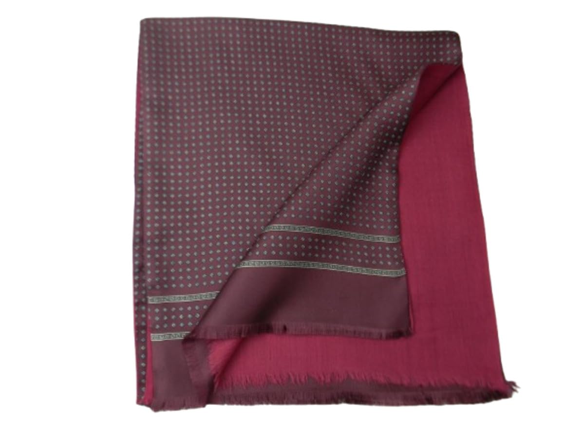 Avantgarde - Sciarpa lana seta uomo made in italy silk wool seide rosso bordeaux bianco
