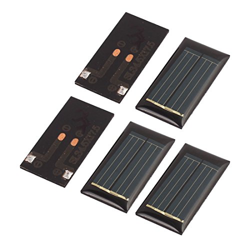 sourcingmap® 5Pcs 1V 50mA Solar Cell Panel Module Charging Board 34mm x 17mm