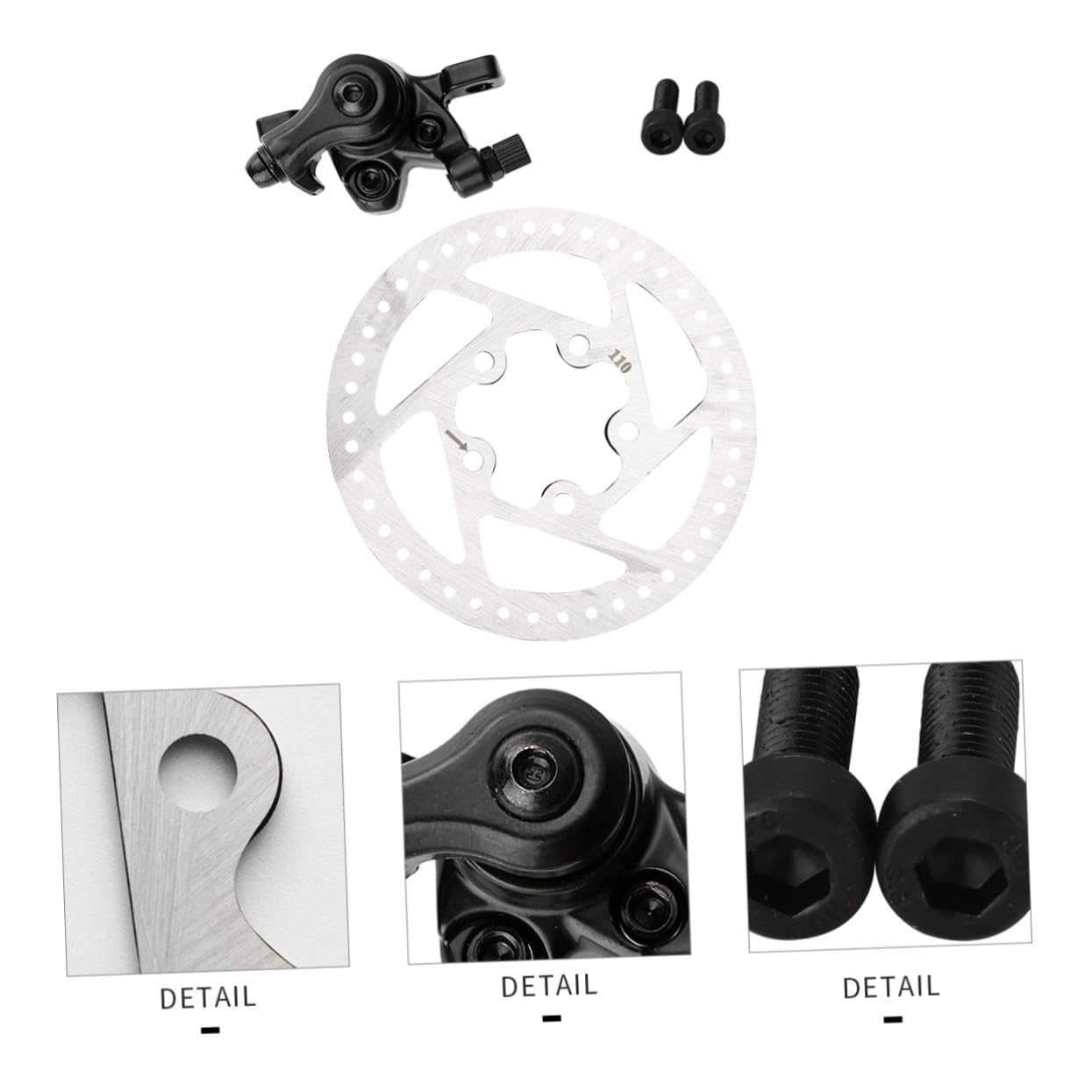 Hemobllo Kit Freno a Disco per Scooter Elettrico, in Metallo Bianco | Montaggio Semplice, Struttura Robusta, Componente per Monopattino, Accessorio Singolo per Uso Quotidiano